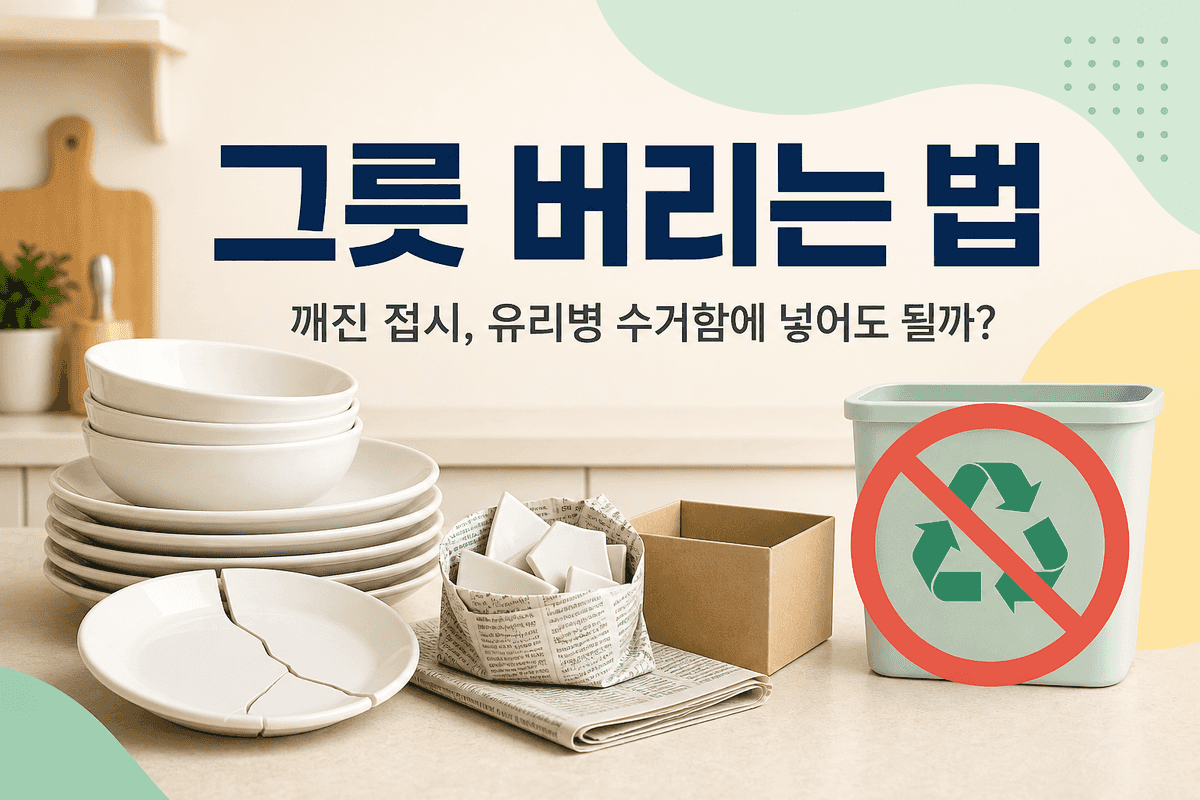그릇 버리는 법과 깨진 접시 분리배출 방법