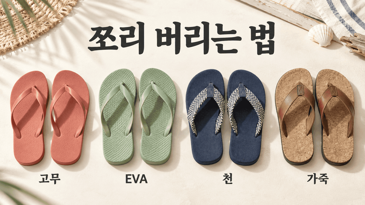 고무·EVA·천·가죽 소재별 쪼리와 쪼리 버리는 법