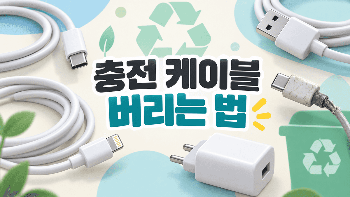 충전 케이블 버리는 법과 USB선·충전기 어댑터 분리배출 방법