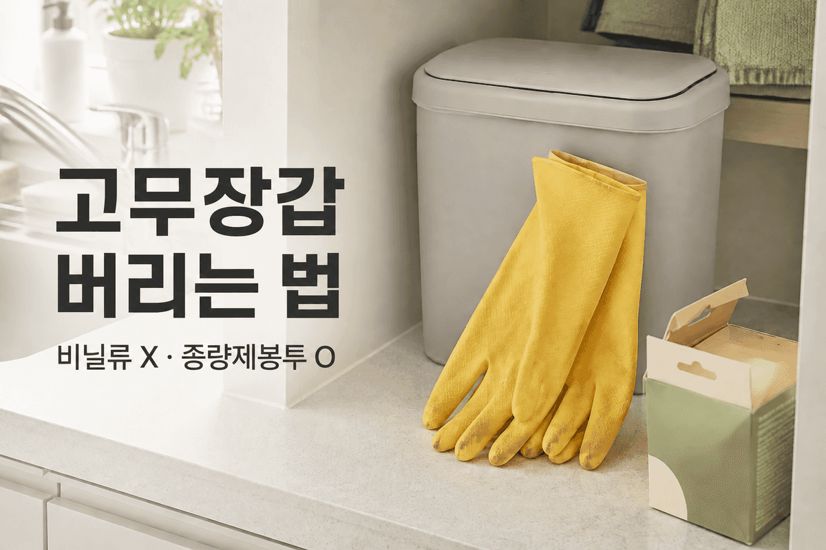 고무장갑 버리는 법과 종량제봉투 배출 안내