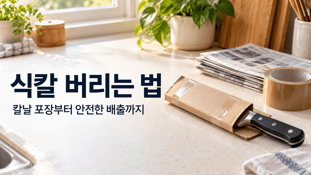 식칼 버리는 법: 칼날 안전하게 포장해 버리기