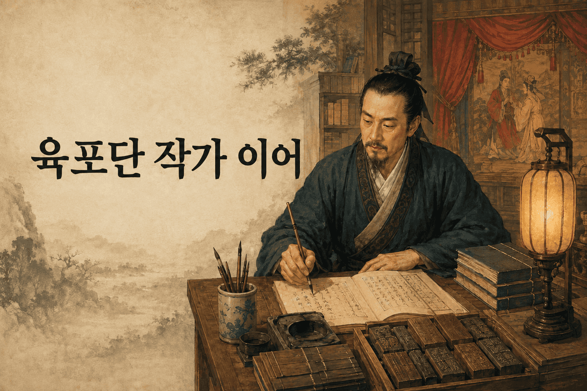 육포단 작가 이어를 모티브로 한 역사 일러스트